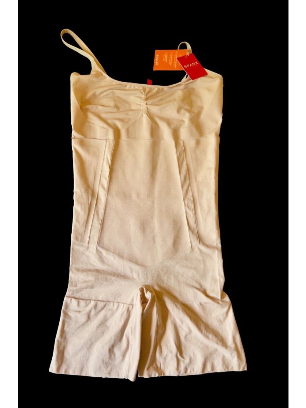 NWT Spanx OnCore Open-Bust Mid-Thigh Bodysuit SS1715 Soft Nude Size Large $98